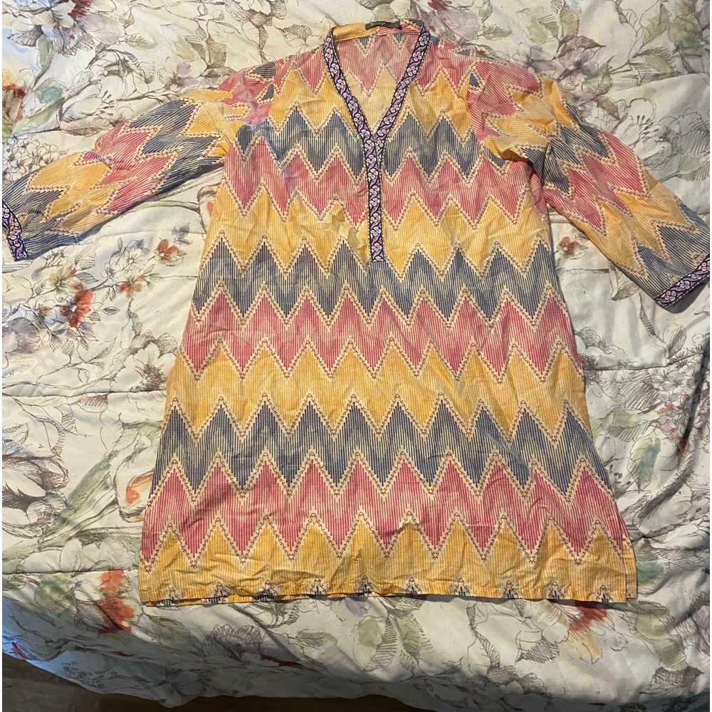 Light Fabric Tunic / Top / Swimsuit Coverup Sz Large